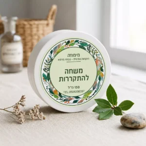 משחה טבעית להתקררות מצמחי מרפא בעבודת יד
